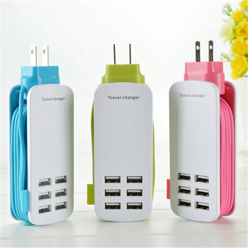 

Универсальное зарядное устройство с 6 USB-портами, 5 В, 6 в