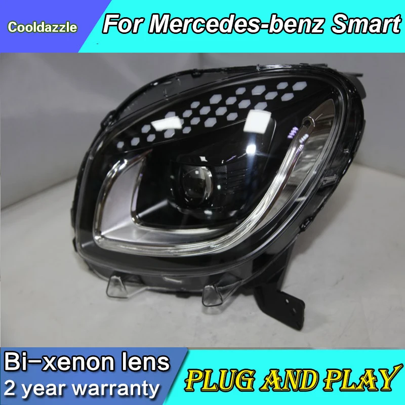 For Mercedes Benz Smart LED Head Light 2015 2016 2017 Year Lamps Front Lights WIth Daytime Running | Автомобили и мотоциклы