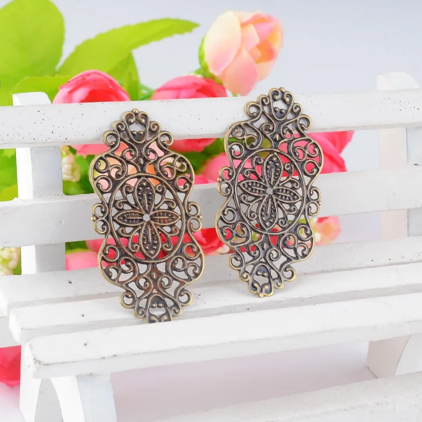 MIAOCHI 50Pcs Filigree Wraps Connectors Metal Crafts Decoration DIY Findings Ancient Bronze Tone Hollow 22x45mm J0539
MIAOCHI 50Pcs Filigree Wraps Connectors Metal Crafts Decoration DIY Findings Ancient Bronze Tone Hollow 22x45mm J0539
