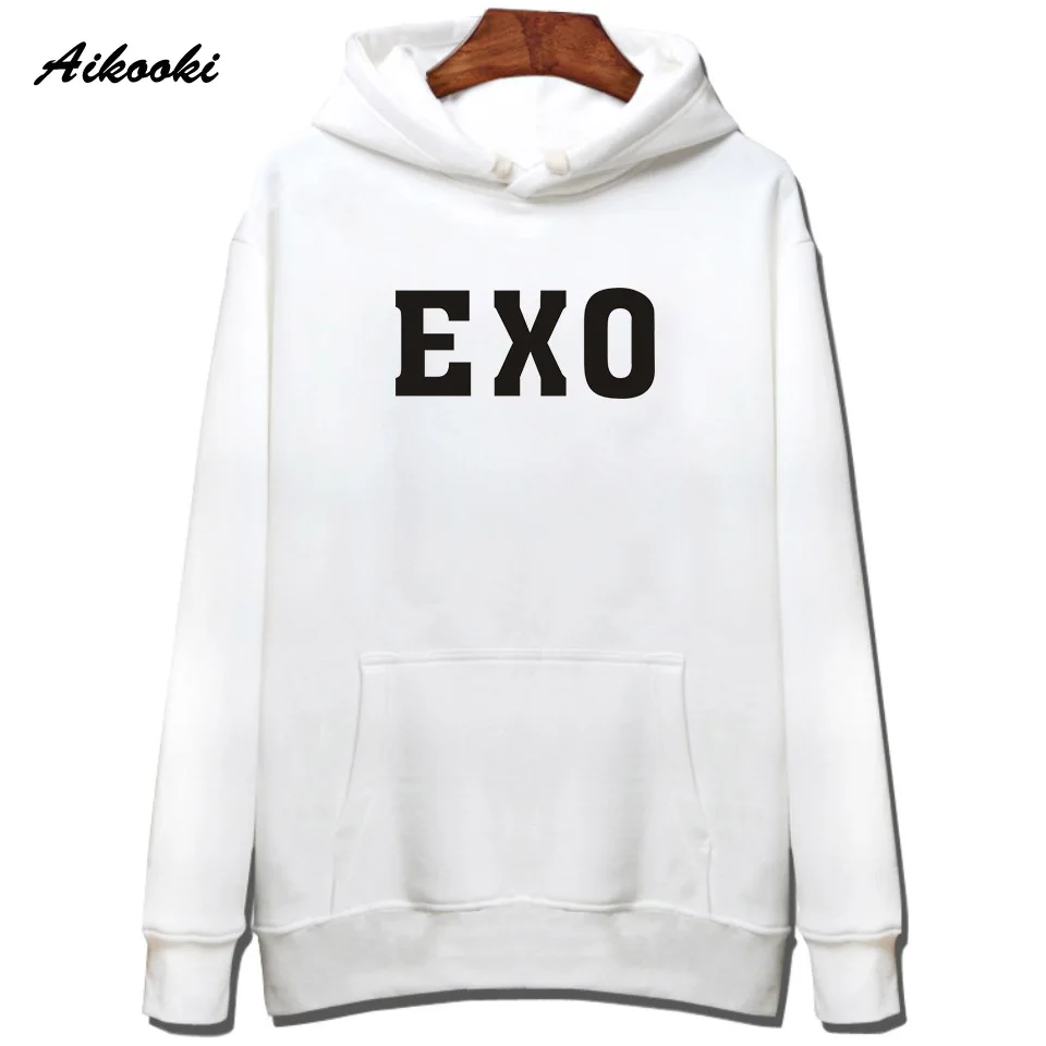 Aikooki Idols EXO толстовка с капюшоном для мужчин и женщин пуловер Весенняя свободная