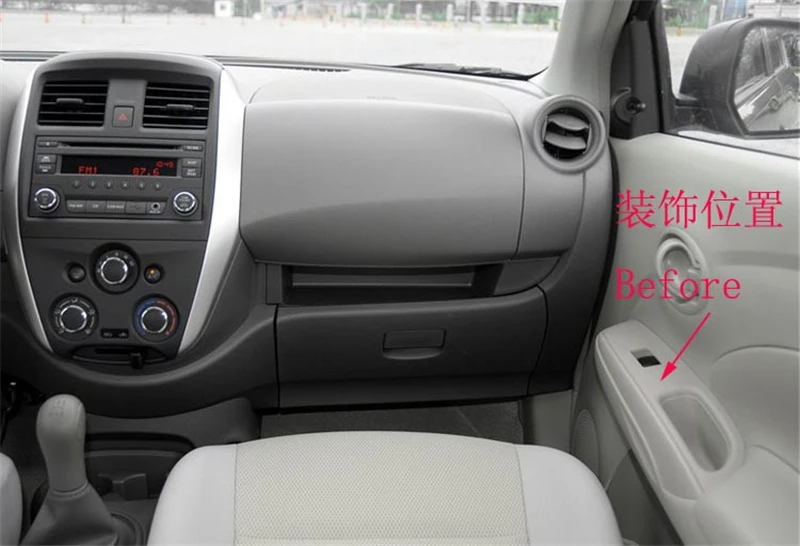 Внутренняя дверная ручка Подлокотник Накладка для Nissan Versa Almera ABS хромированные наклейки для стайлинга автомобилей Автомобильные аксессуары 4 шт