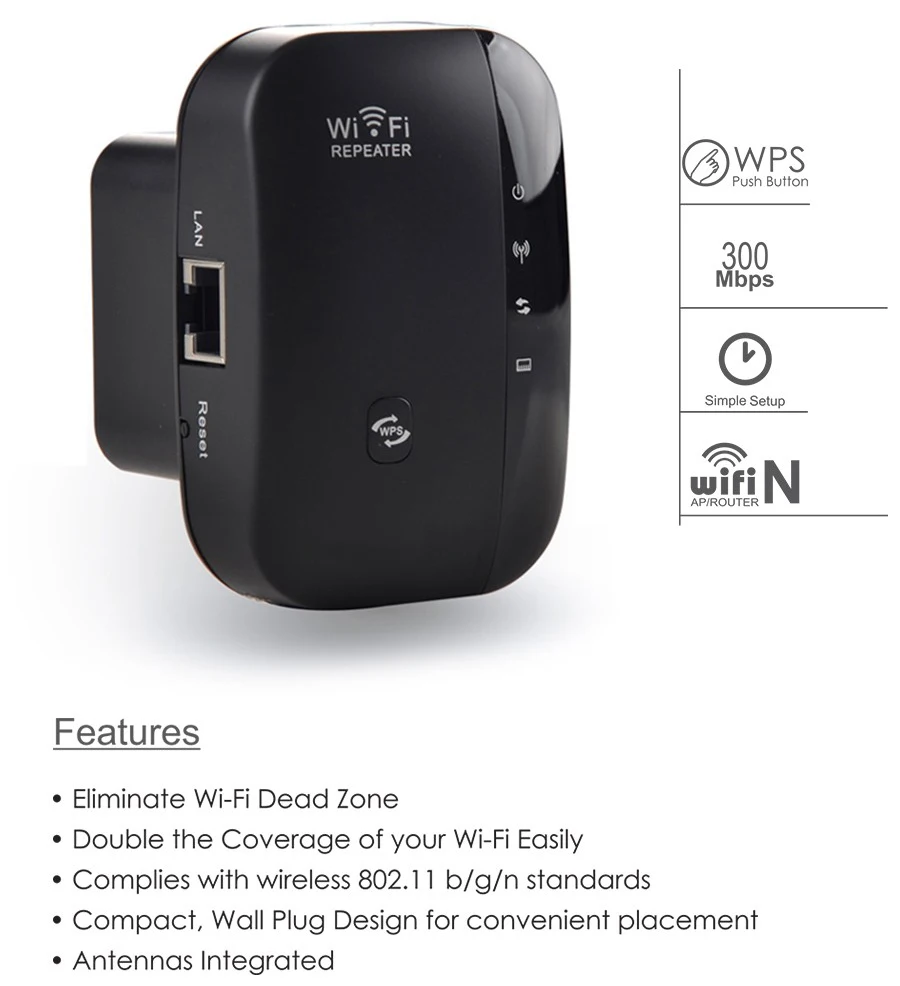 Wi Fi маршрутизатор Kebidumei N300 802.11n/b/g 300 Мбит/с|Беспроводные роутеры| |
