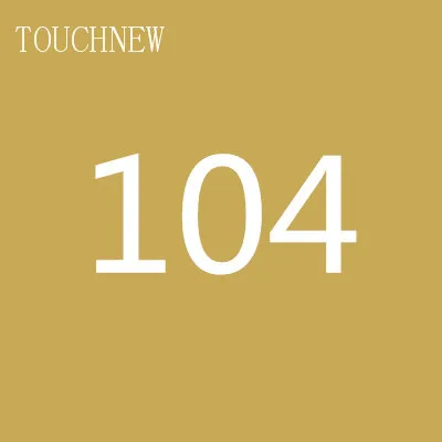 TOUCHNEW на заказ, одноцветные эскизные маркеры на спиртовой основе, двойная головка, кисть, маркеры, ручка для рисования, манга, товары для рукоделия, маркеры - Цвет: 104