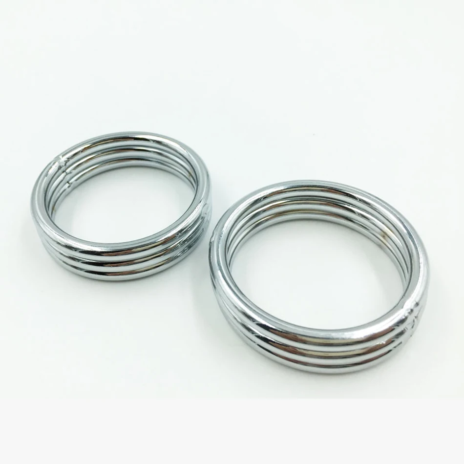 Кольцо на пенис с 3 большими кольцами многослойное металлическое кольцо секс