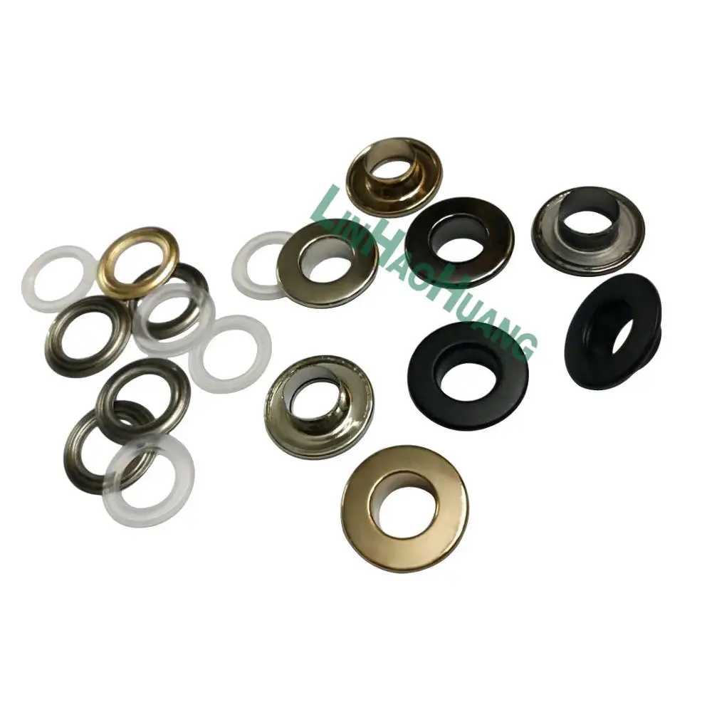 Оптовая продажа 100 компл./лот металлические латунные люверсы с шайбой 8 мм * 16