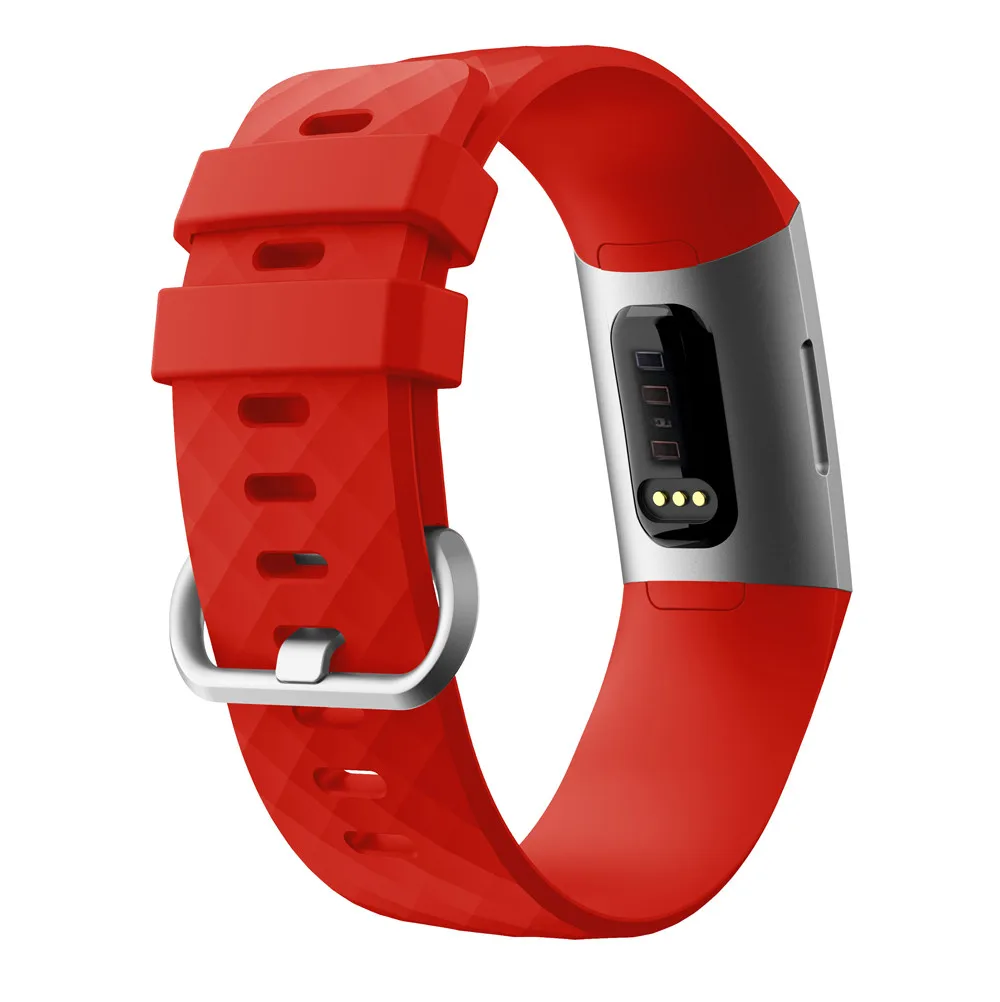 Спортивные силиконовые ремешки для часов Fitbit Charge 3 мужские и женские