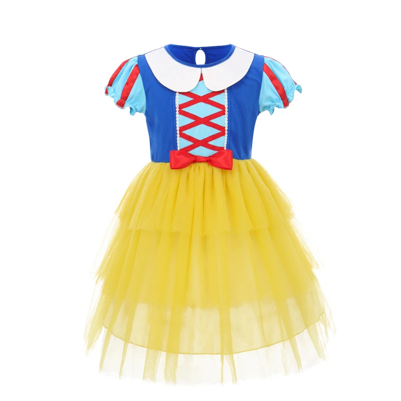 Fashion Girls Snow White Princess Dress Children Fancy Up Photo Shoot Costume Baby Kids Birthday Party Dresses for | Детская одежда и