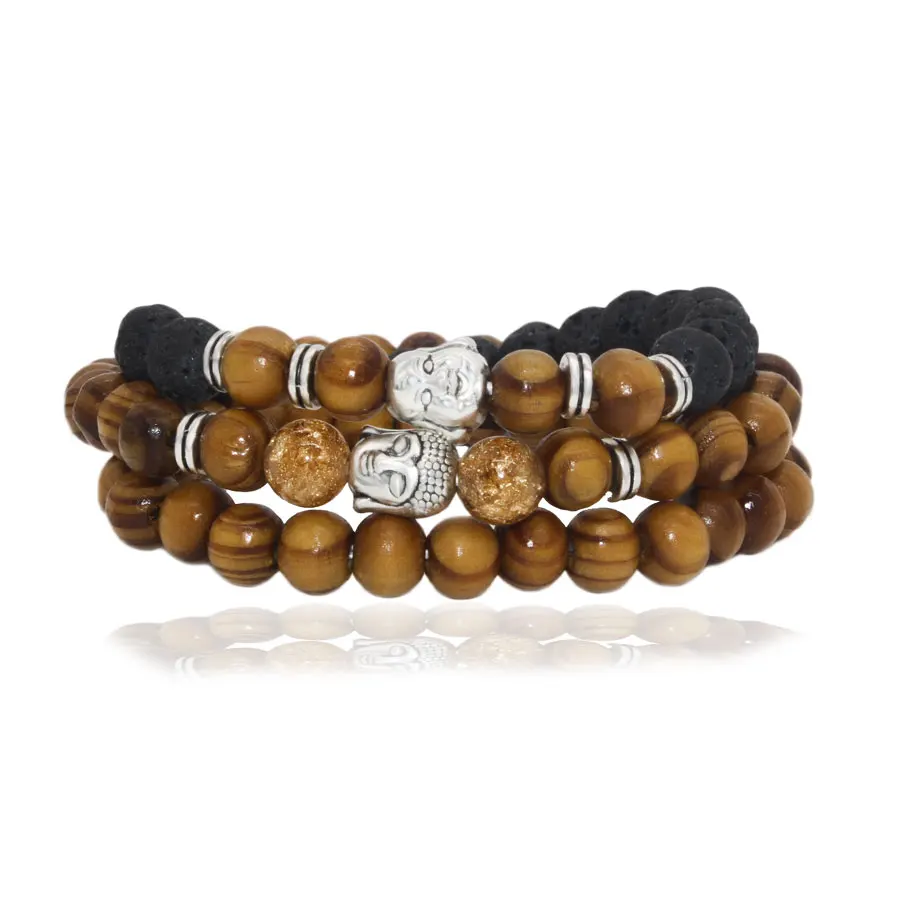 705 оптовая продажа черный вулканический камень Лава деревянные бусины тигровый