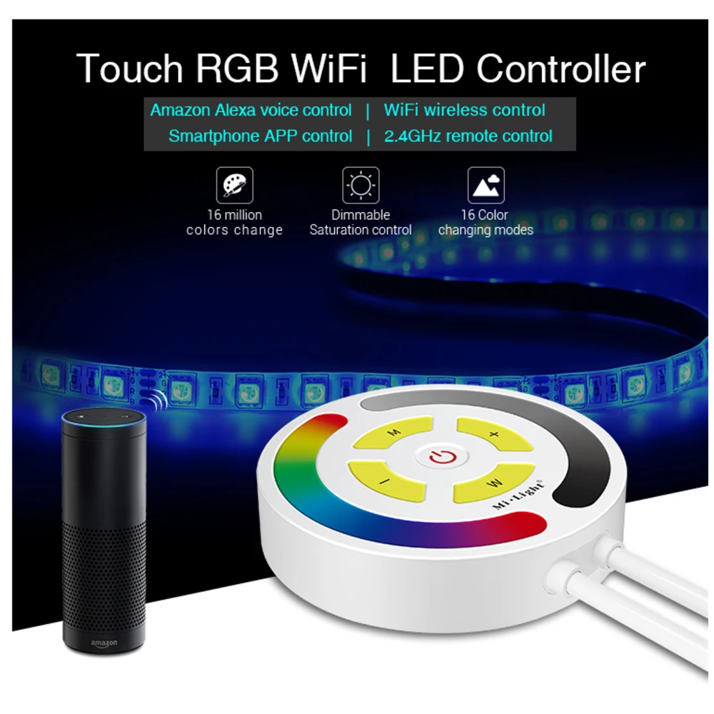 Mi светильник wifi RGB светодиодный контроллер 12 В 24 5A сенсорный для светодиодные