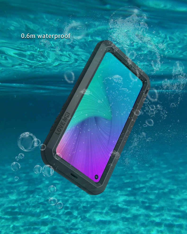 Защитный чехол LOVE MEI для Samsung Galaxy A8S A8 S прочный металлический алюминиевый с полной