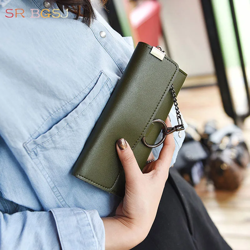 Бесплатная доставка кольцо звено цепи PU наличные держатель для телефона кожаный