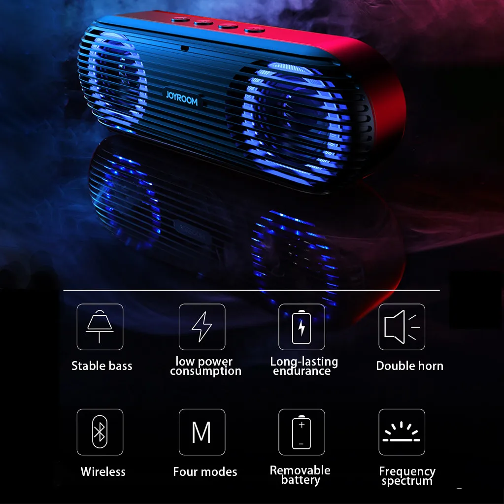 Портативная bluetooth-колонка мини беспроводная стереоколонка с двумя динамиками TF FM