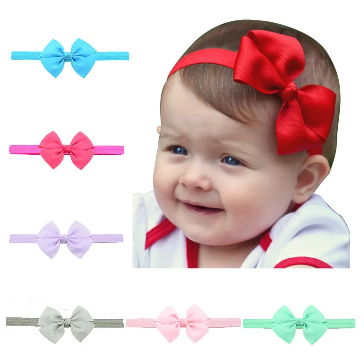 

30 pcs/lot , 30 Colors Grosgrain Ribbon Bow Headband, Hairbow Headband