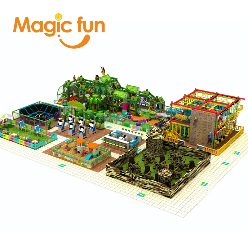 Фото Детская игровая площадка Magic Fun, горка из пластика, оборудование для развлечений на открытом воздухе, большой задний двор №4