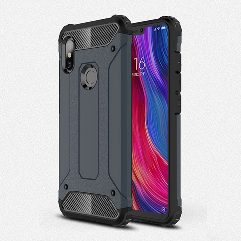 Прочный двухслойный защитный чехол для Xiaomi Mi 8 Lite SE 6X 5X A1 A2 Силиконовый прочный