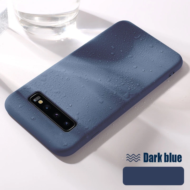 Жидкий силиконовый чехол для samsung A7 A9 2018 мягкий Galaxy S8 S9 S10e S10 Plus Note 8 9 A50 A70 протектор