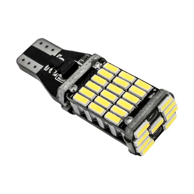 2 шт. T15 W16W Высокое качество 45 SMD 4014 LED CANBUS без ошибок Автомобильный задний фонарь