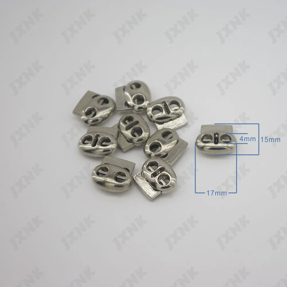 10 шт./лот маленькие овальные пробки из металлического сплава с отверстием 4 мм