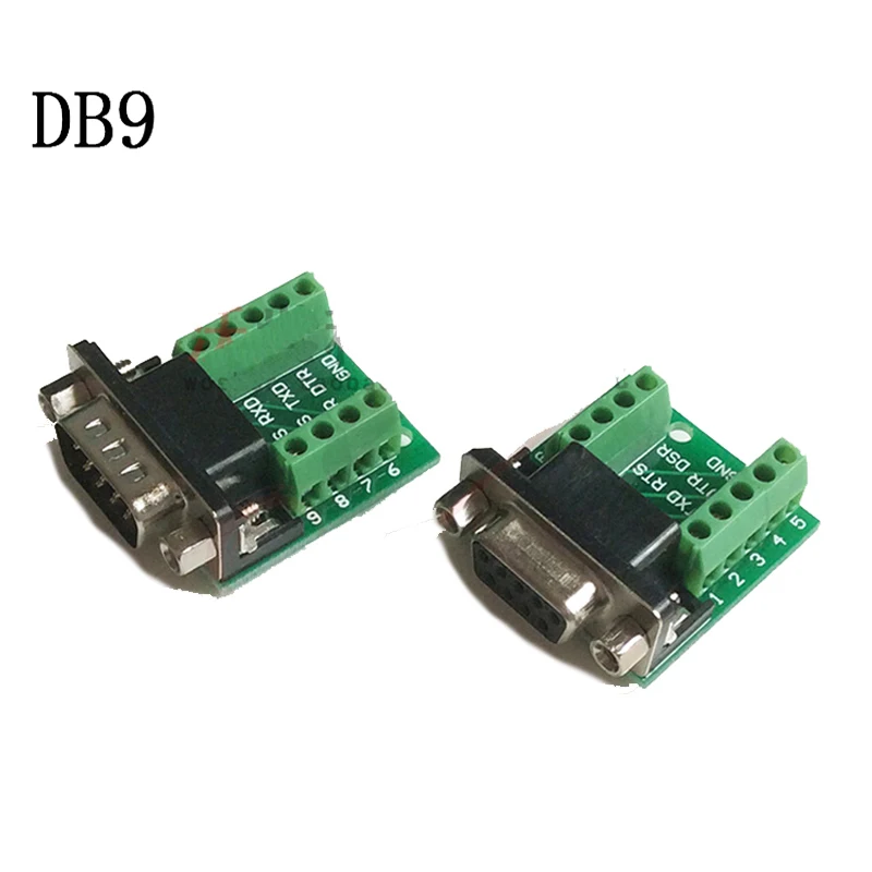 RS232/422/485 сигналы Breakout плата последовательный порт заголовок DB9 папа/мама к