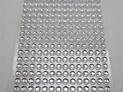 

3 Sheets of 504pcs Clear 6mm Round Self-Adhesive Acrylic Rhinestones Stickers