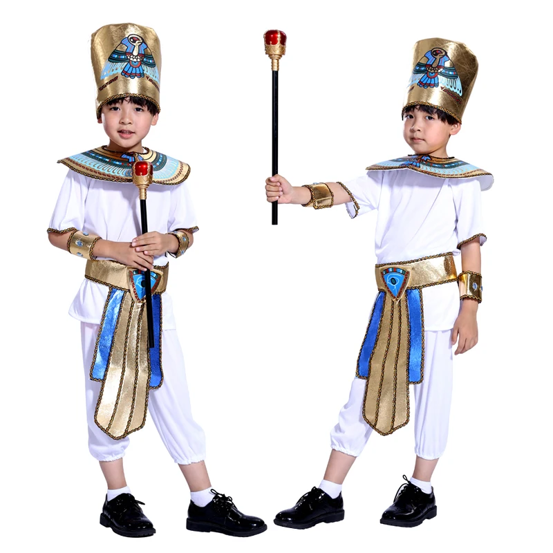 

Halloween children's costume boys school performances of ancient Egyptian pharaoh prince costumes masquerade costumes