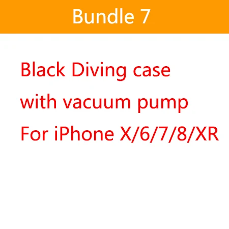 black w vacuum pump Seafrogs 60 m/195ft 4,7 ''Bluetooth водонепроницаемый корпус Дайвинг чехол для телефона чехол сумка для iPhone X/6/7/8/XR подводный чехол для телефона - Цвет: black w vacuum pump