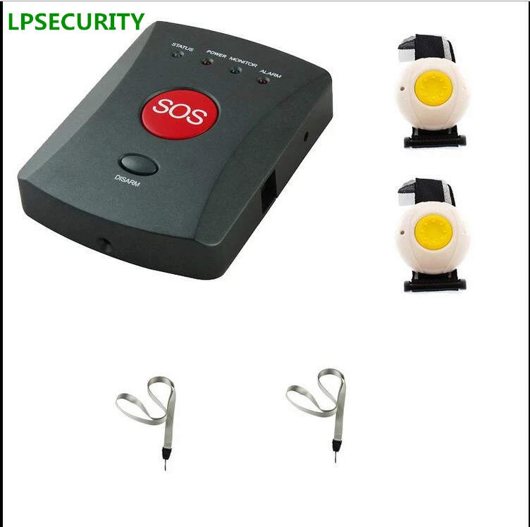 LPSECURITY Wireless GSM SMS SOS Emergency Alarm System 1 to 20 Panic Button elderly/children/handicapped/medical care