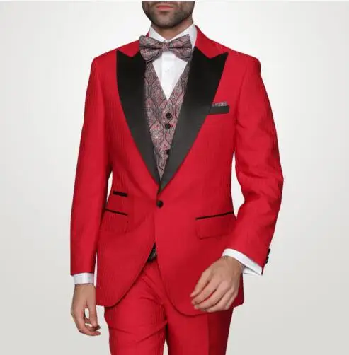 Мужской свадебный смокинг красный костюм для мужчин облегающий современный