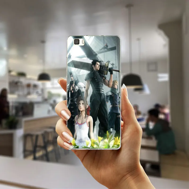 Final Fantasy VII FF7 аниме для huawei P8 P9 P10 Коврики 10 Pro Y5 Y6 Y3 II Y7 Honor 6X7X9 Lite силикон мягкие чехлы