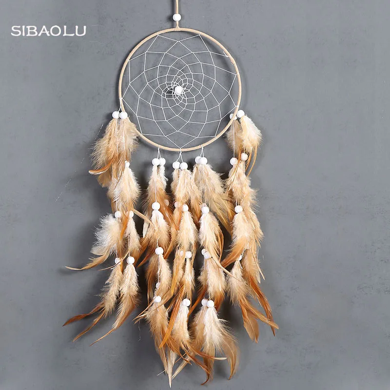 

Feather Crafts Dream Catcher Handmade Dreamcatcher Net for Wall Hanging Home Car Decor Gift