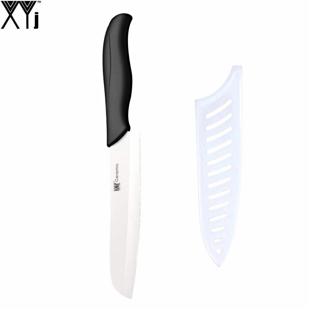 Black H White Blade XYj 6 ''кухонный хлебный керамический нож с красочной ручкой черно-белый нож с пластиковой ручкой кухонный инструмент аксессуар кухонный гаджет - Цвет: Black H White Blade