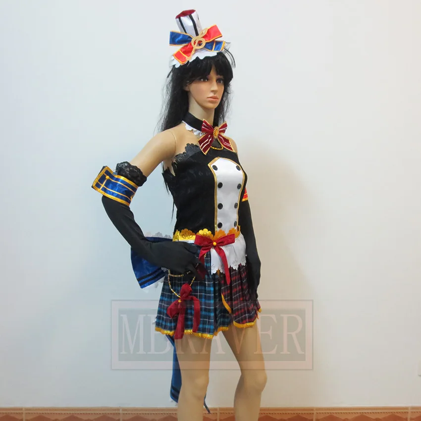 Отлично! Женский костюм для косплея Love Live Nozomi Tojo Cafe Maid Хэллоуина карнавала нового
