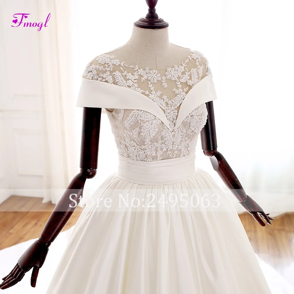 Fsuzwel Vestido de Noiva свадебное платье трапециевидной формы с аппликацией из бисера 2020