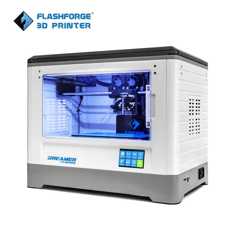 Flashforge 3D принтер Мечтатель Wi-Fi и сенсорный экран с сертификатом CE FCC двойной экструдер полностью Закрытая камера ж / 2 бесплатно золотник