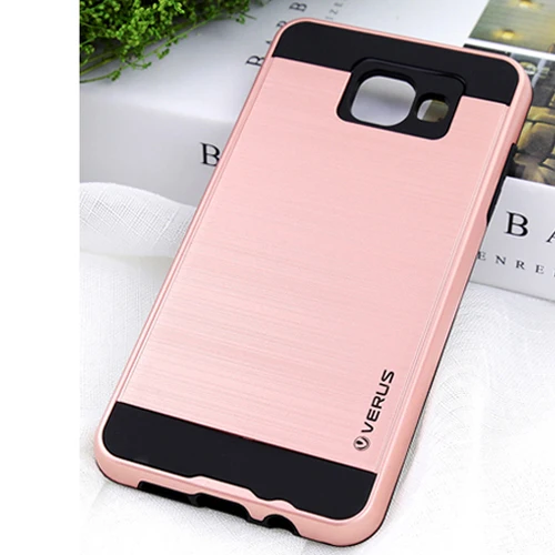 Rose Gold A310 A510 A710, класса люкс со щеткой ударопрочный гибридный прочный Пыленепроницаемый Жесткий чехол кожного покрова для samsung Galaxy A3 A5 A7 - Цвет: Rose Gold
