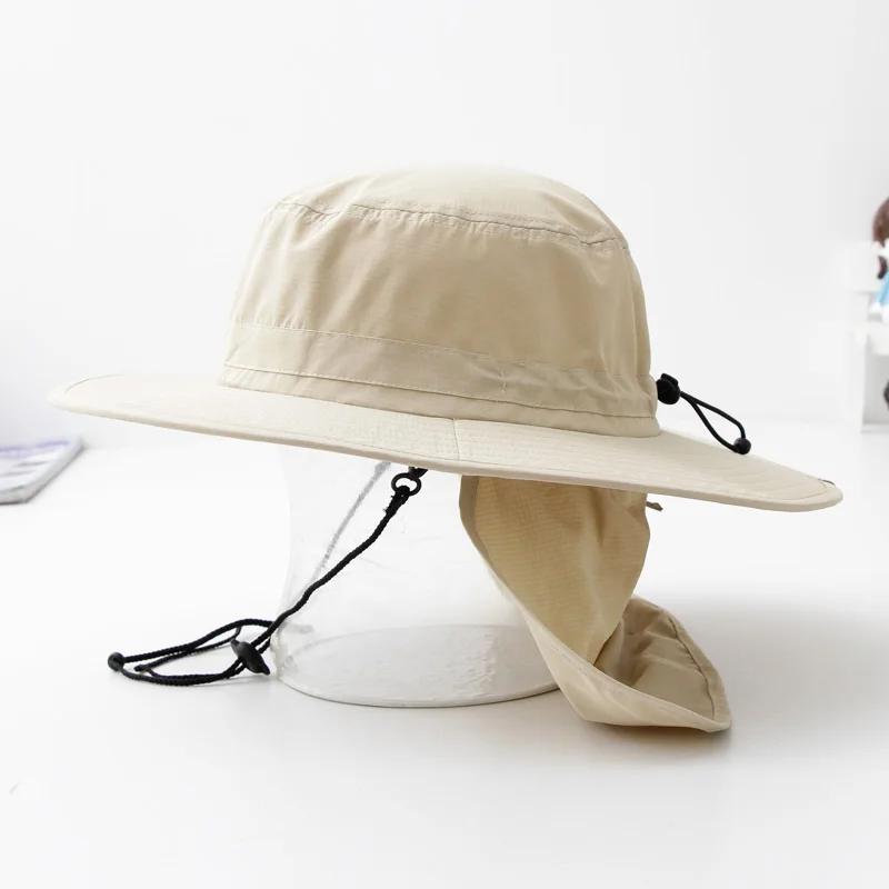 en Ucuz Ücretsiz Kargo Yüksek Kalite Güneş şapkaları Unisex Hızlı Kuru Balıkçılık Açık Kova Kapaklar XL Havalandırma Avcılık Visor Disket Chapeau Pelerin