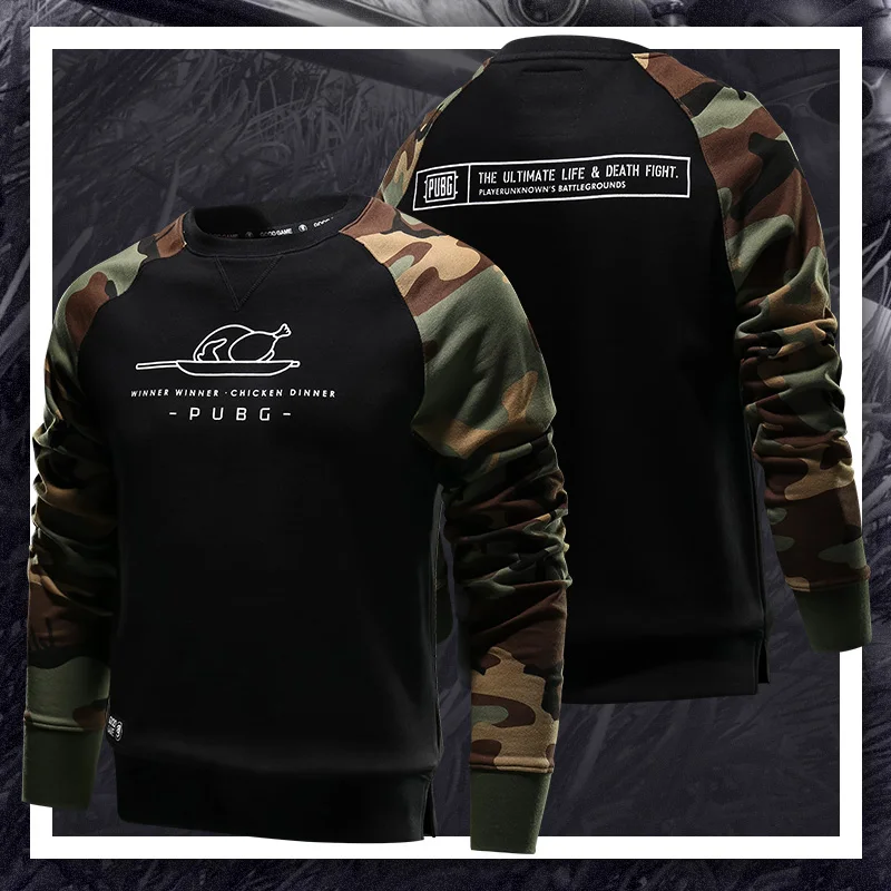 Ограниченная серия Playerunknowns Battlegrounds Толстовка пара для мужчин мальчик 3XL PUBG камуфляжная хлопчатобумажная трикотажная рубашка