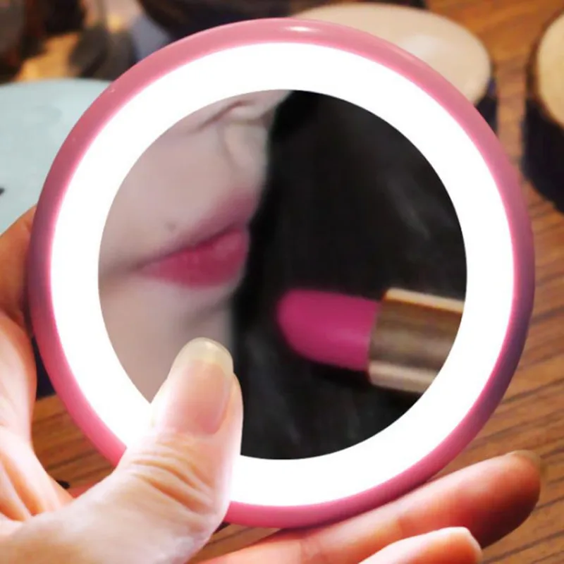 Doughnut макияж зеркало свет USB зарядка мини портативный ночник Макияж Зеркало LED