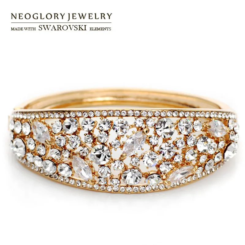 Neoglory Австрия Стразы и циркон браслет Модный Роскошный Винтажный стиль ювелирные