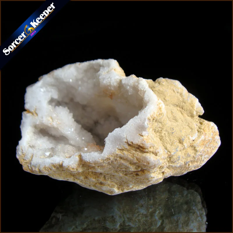 

132g Natural Stone Egg Shape Raw Geode Mineral Quartz Crystal Cluster Druzy Drusy Elestial Skeletal Agate Specimen LS532