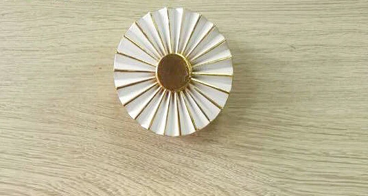 Золотая нагрудная ручка для шкафа Continental oil round white (C.C:32 мм)|gold cabinet|drawer handlesdoor handle |