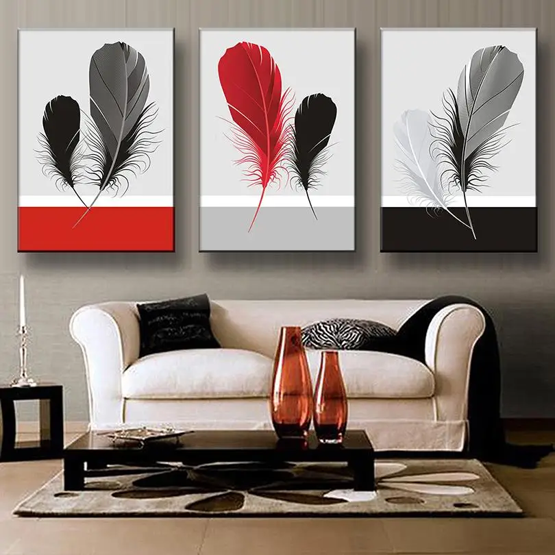 3 шт. Декоративные плакаты с изображением перьев|prints painting|print painting on canvaspaintings canvas |