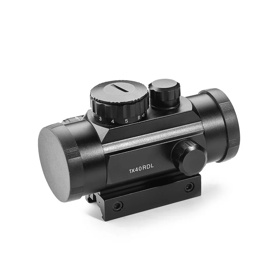 normal cap Тактический фонарь 1X40 Red Dot Коллиматорный прицел Красная охотничий прицел с Красный лазерный прицел комбинированный прицел пригодный 11/20 мм ласточкин хвост Airsoft Red Dot - Цвет: normal cap
