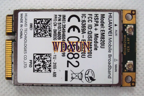 Разблокированный HuaWei EM820U 3G WCDMA GSM WWAN карта HSPA + 21 Мб более EM820w сеть |
