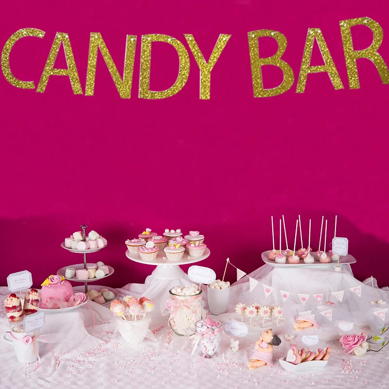 Chicinlife 1 набор конфет бар флажки баннер вечеринка на день рождения Baby Shower детский