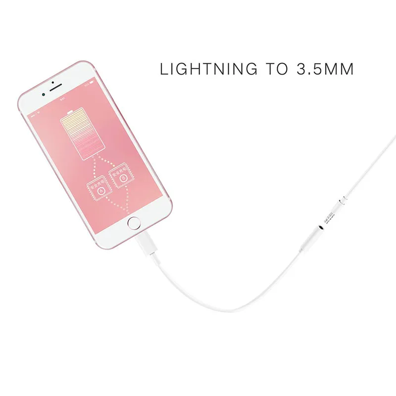 Адаптер для наушников Reilim 3 5 с разъемом lightning на аудиокабель мм поддержкой ios 12 iphone