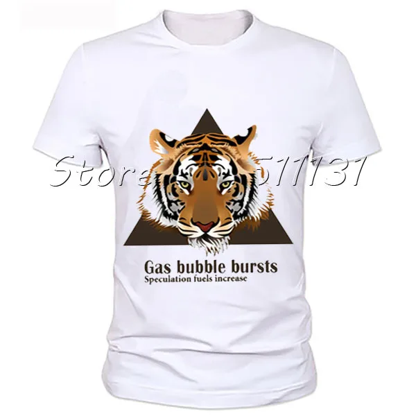 Высокое Качество Мода Тигр животных отпечатано мужчины майка летом случайные