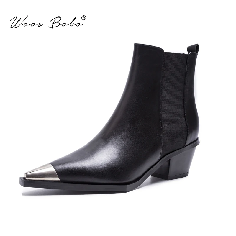 Женские ботинки Челси с острым носком серебристого цвета модные кожаные