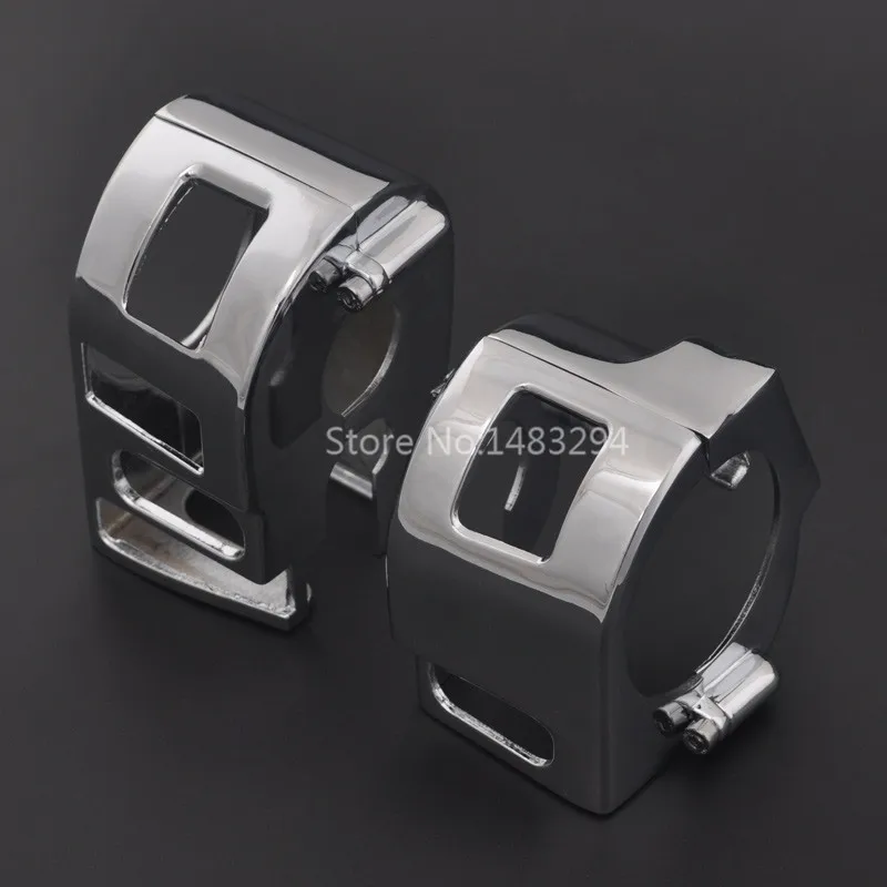 

2Pcs Chrome Switch Housings Cover Fit For All Yamaha XVS V-star 1100 Custom Models Only