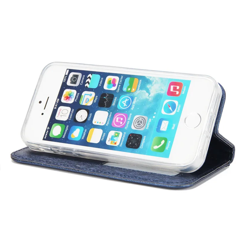 Роскошный чехол для iphone 5 5S SE кожаный кошелек 2 в 1 откидной Чехол телефона iphone5 Coque